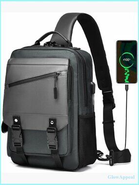 Anti-Theft Crossbody Sling Bag, Laptop Backpack, Travel Work Commute